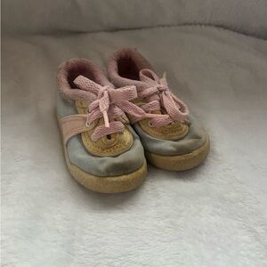 Vintage Pastel Baby Lace-Up Sneakers